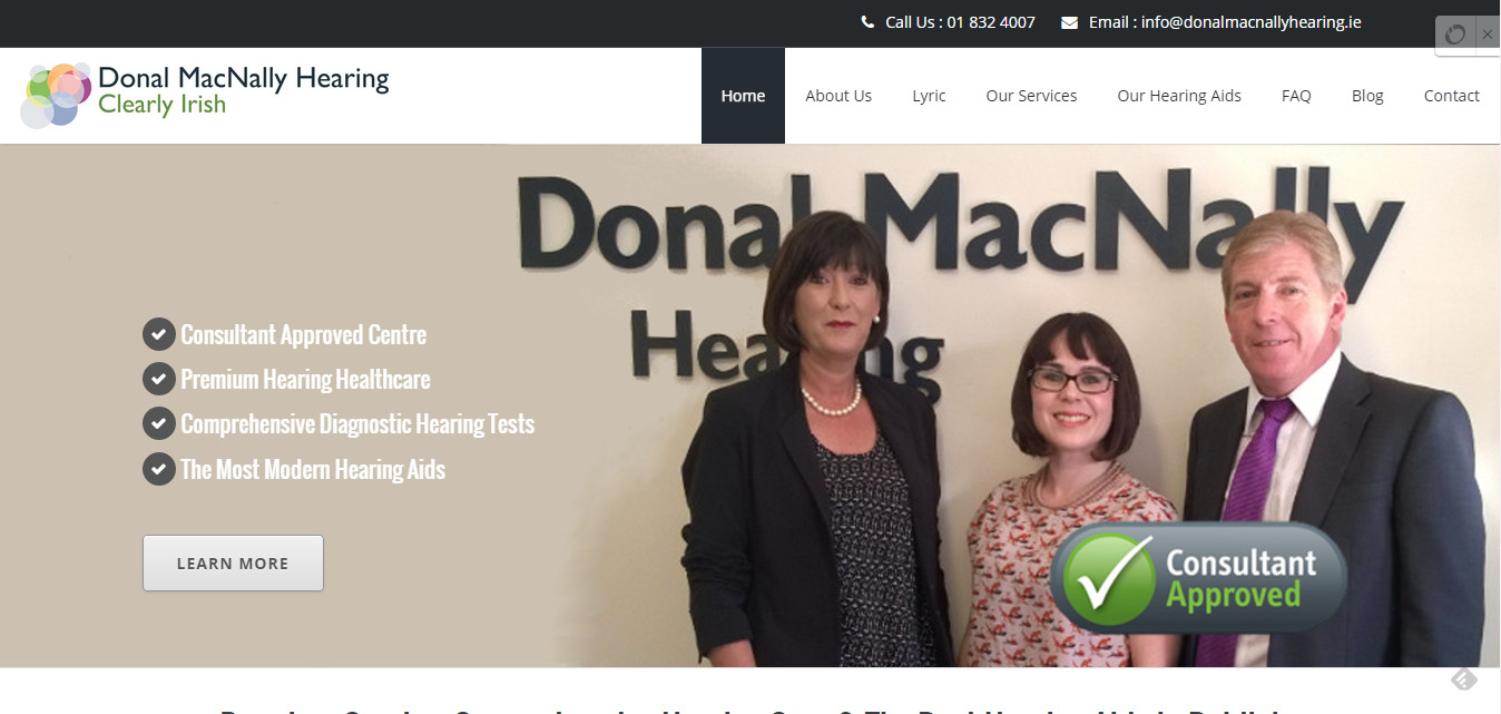donalmacnally.com home page, another Audiology Engine build